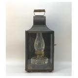 Antique oil lamp with Lantern case 19''