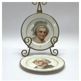 Vintage George and Martha Washington plates