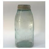 1858 Masons blue jar 9.5''