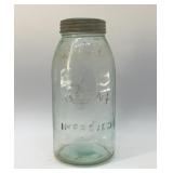 Masons improved blue jar 9 1/2 '