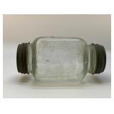 Antique Double Ended Glass Jar 7.5''