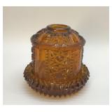 Vintage Indiana glass, stars and bars, fairy lamp