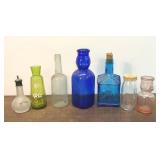Antique glass bottles 9.5''