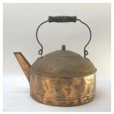 Antique copper tea kettle 11''