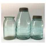 3- early BALL JARS 9'', 7''