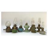 Assorted sm oil lamps 8''