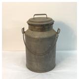 13' antique metal milk can