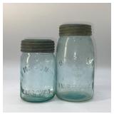 2-1870 mason's improved blue jars