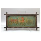 Antique framed home sweet home print