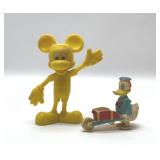 VTG DISNEY MICKEY, WALKING DONALD 5''