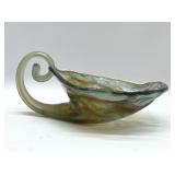 Vintage swan style blown  bowl 11''
