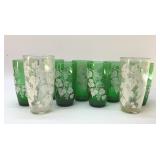 9 VTG tumblers 5''