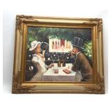 OIL PAINTING 'DINNER AT THE AMBASSADORS''