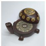 VTG Chinese inlaid turtle zodiac compass