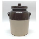 Pottery 2 tone cookie jar 9''