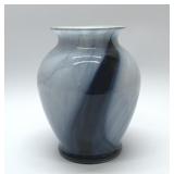 Art Glass Smokey Swirl Vase 7.5''