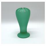 9' VTG Tiffin Glass Frosted Flower Vase