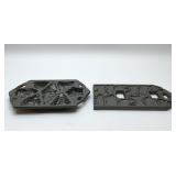 2 VTG CAST IRON CORNBREAD PANS