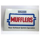 Large walker, mufflers, metal sign