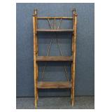 ANTIQUE ADIRONDACK BAMBOO SHELF 9X18X43''
