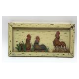 3D ROOSTER WALL ART 8X16''