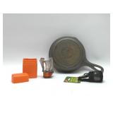 LODGE CAST IRON PAN 6'', BEAR BELL, CAMP STOVE
