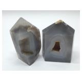 2. Quartz crystal geodes.