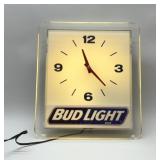 BUD LIGHT CLOCK LIGHT 19''