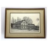 Old Salem, NC 'The Brothers House'' framed print