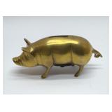 Brass Pig Bank 6''
