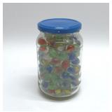 Jar of vintage marbles 5''
