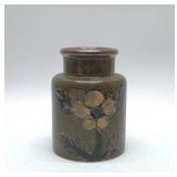 Pottery crock with a flower 7''