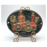 Cast aluminum United fireman's insurance plaque