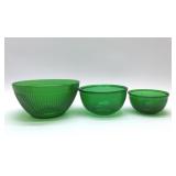 SET OF GREEN MIXING BOWLS 7.5''