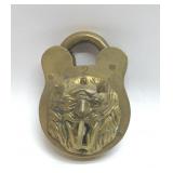 PATENTED 1896 LION HEAD BRASS LOCK
