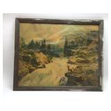 VTG FRAMED 'AFTER THE STORM'' PRINT