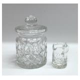 CRYSTAL CANDY DISH, CREAMER