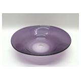 HAND BLOWN AMETHYST FRUIT BOWL 11''