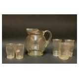EAPG PITCHER & GLASSES
