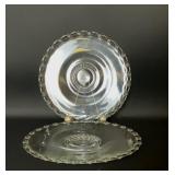 2 IMPERIAL GLASS RICHELIEU PLATTERS 14''