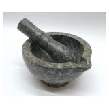 STONE MORTAR AND PESTLE 7''