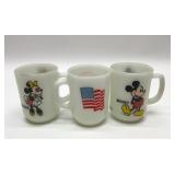 3 VTG COFFEE CUPS ANCHOR HOCKING