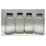 3 SQUARE PERFECT MASON JARS 9.5ï¿½ï¿½