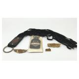 Assorted Harley Davidson pins, keychains