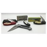 5 assorted pocket knives