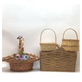 4 lg wicker baskets