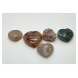 Assorted crystal heart shapes