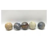 5 Large 3' ASSORTED Crystal Sphers