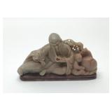 5' Chinese Soapstone Carved Figure