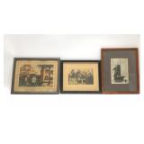 3 FRAMED ART PIECES
